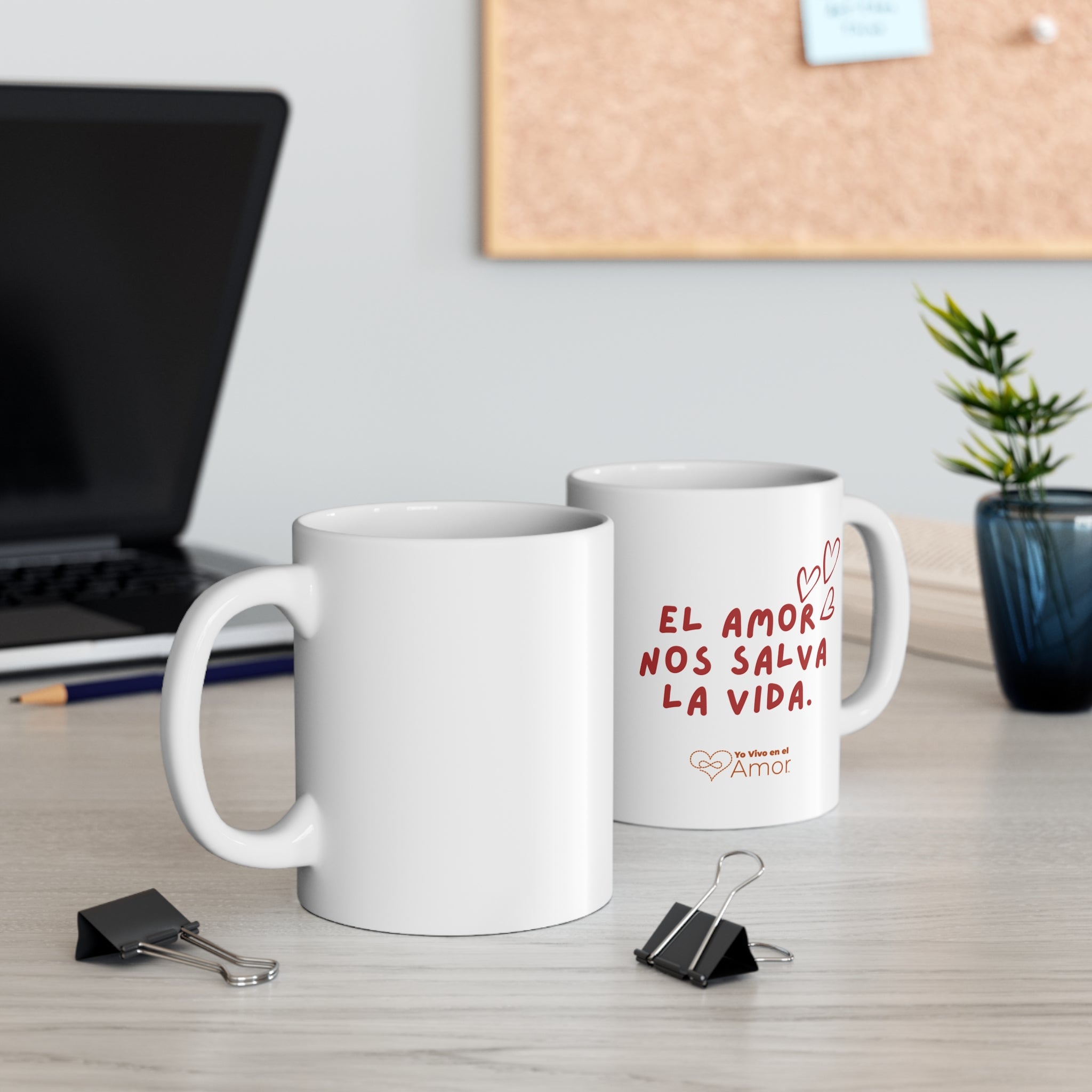 Mug — "El Amor Nos Salva" Ceramic Coffee Cup