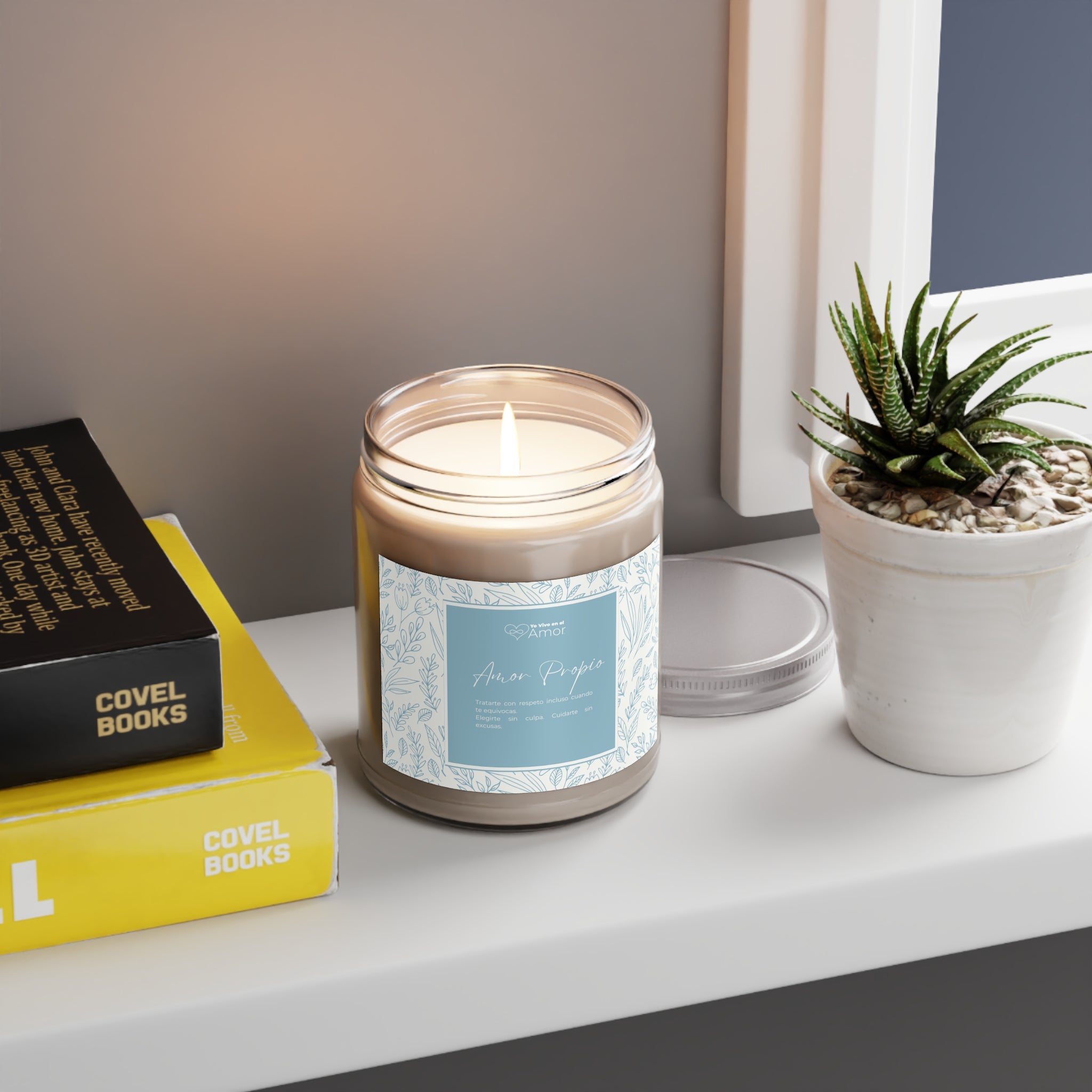 Scented Soy Candles with White Lid, 9oz