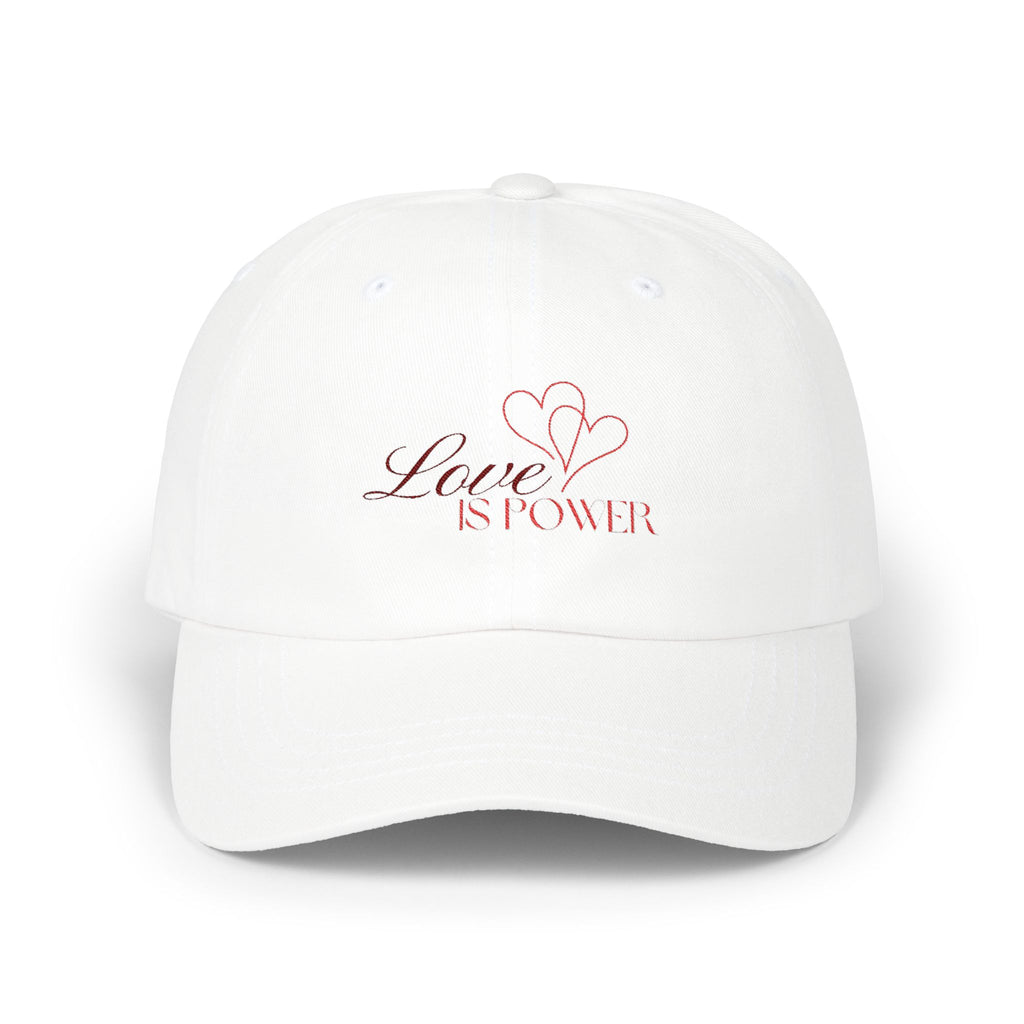 Dad Cap — "Love Is Power" Embroidered Heart Cap