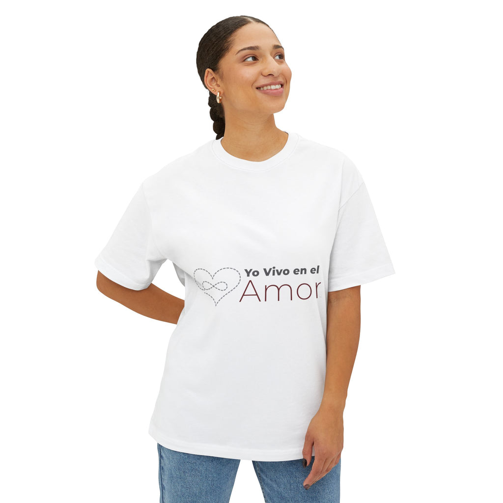 Unisex Oversized Boxy Tee - Yo Vivo en el Amor
